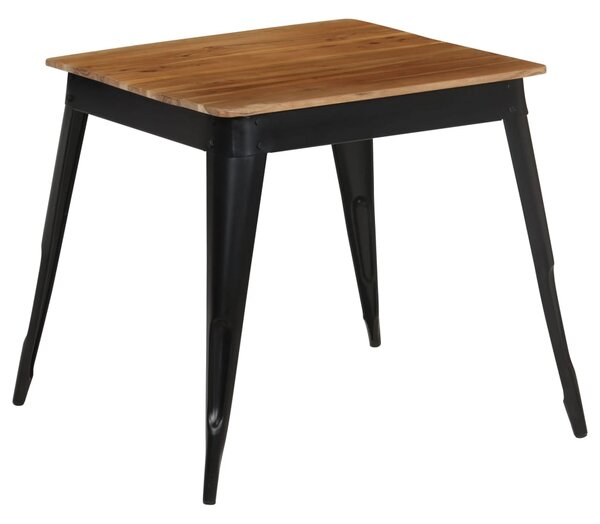 VidaXL Blagovaonski stol od masivnog drva bagrema i čelika 75x75x76 cm