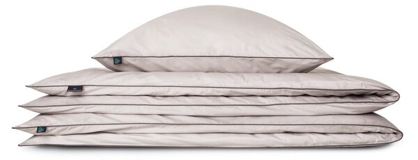 Svijetlo siva navlaka za poplun za krevet za jednu osobu od egipatskog pamuka 155x200 cm Perla – WeLoveBeds