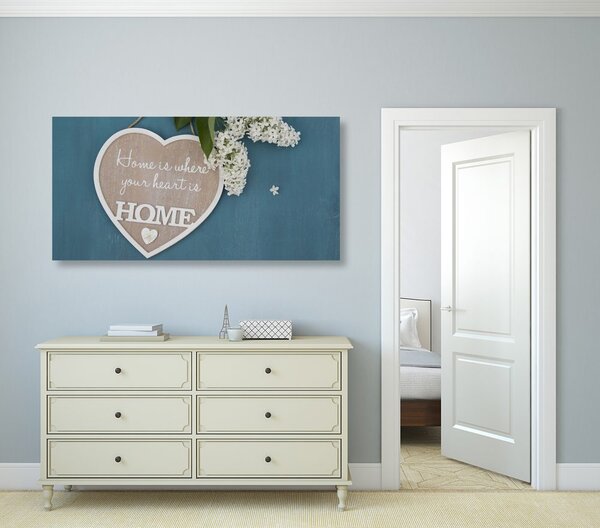 Slika srce s citatom - Home is where your heart is