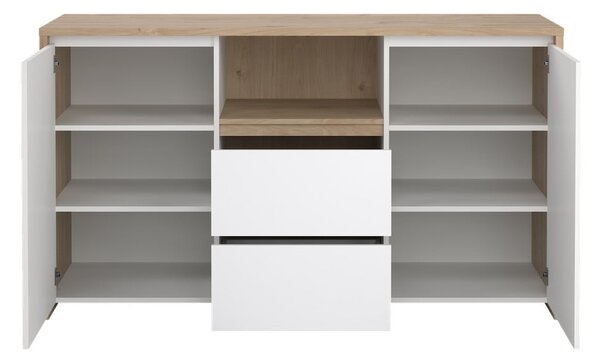 Bijela/u prirodnoj boji komoda u dekoru hrasta 149x84x48 cm Next – Tvilum