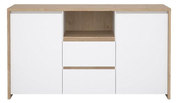 Bijela/u prirodnoj boji komoda u dekoru hrasta 149x84x48 cm Next – Tvilum
