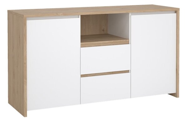 Bijela/u prirodnoj boji komoda u dekoru hrasta 149x84x48 cm Next – Tvilum