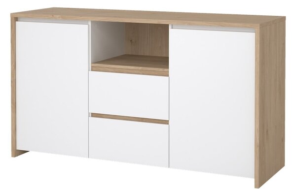Bijela/u prirodnoj boji komoda u dekoru hrasta 149x84x48 cm Next – Tvilum