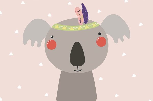 Tapeta koala s indijanskim percem