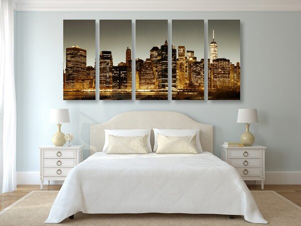 5-dijelna slika centar New Yorka