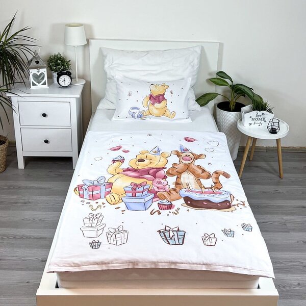 Bijela pamučna dječja posteljina za dječji krevetić 100x135 cm WTP "Birthday party" – Jerry Fabrics