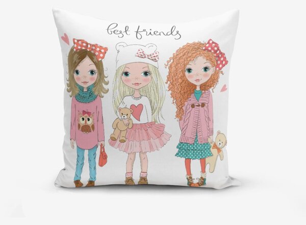 Jastučnica s primjesom pamuka Minimalist Cushion Covers Best Friends, 45 x 45 cm