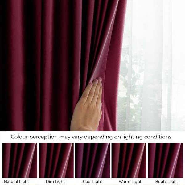 Bordo zavjesa za djelomično zamračenje od samta 140x245 cm Pleat – Restilo