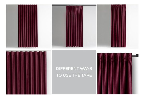 Bordo zavjesa za djelomično zamračenje od samta 140x245 cm Pleat – Restilo