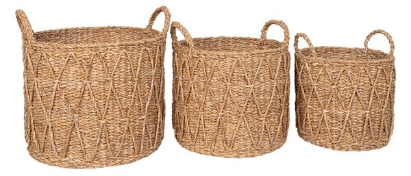 Košare u setu 3 kom od morske trave ø 32x30 cm Krabi – House Nordic