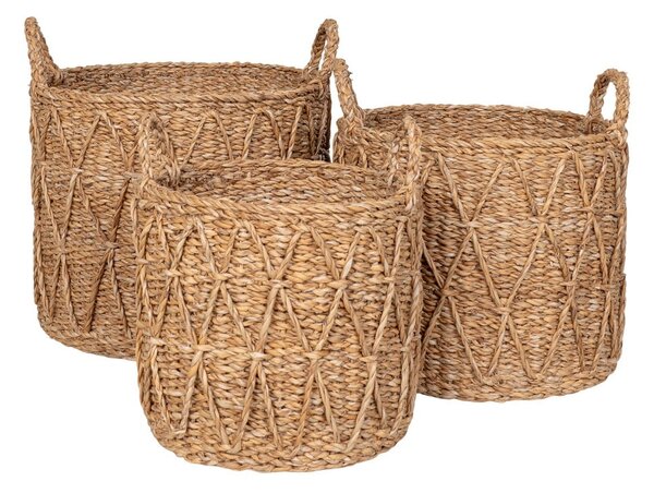 Košare u setu 3 kom od morske trave ø 32x30 cm Krabi – House Nordic