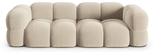 Bež baršunasti sofa 250 cm Loretto – Cosmopolitan Design