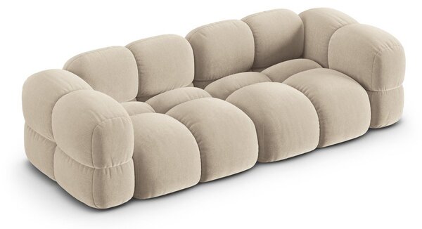 Bež baršunasti sofa 250 cm Loretto – Cosmopolitan Design