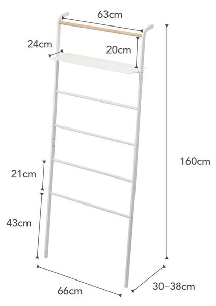 Bijeli stalak s policom YAMAZAKI Tower Ladder