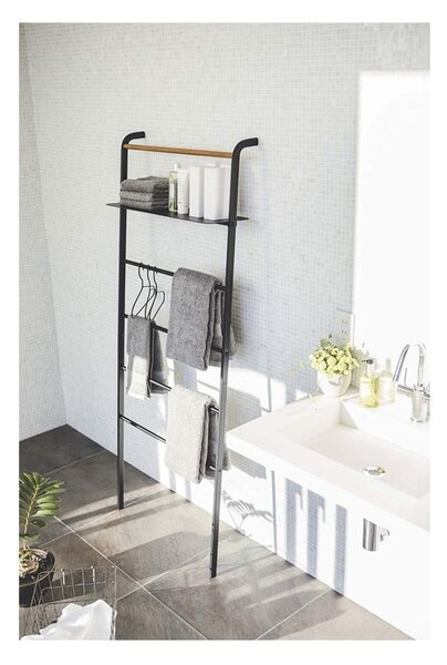 Crni stalak s policom YAMAZAKI Tower Ladder