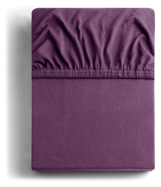 Ljubičasta plahta s gumom od jeseya 160x200 cm Amber – Restilo