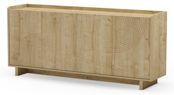 Komoda u dekoru hrasta u prirodnoj boji 180x80x40 cm Daira – Marckeric