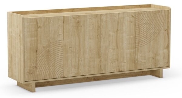 Komoda u dekoru hrasta u prirodnoj boji 180x80x40 cm Daira – Marckeric