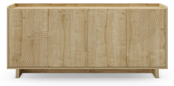 Komoda u dekoru hrasta u prirodnoj boji 180x80x40 cm Daira – Marckeric