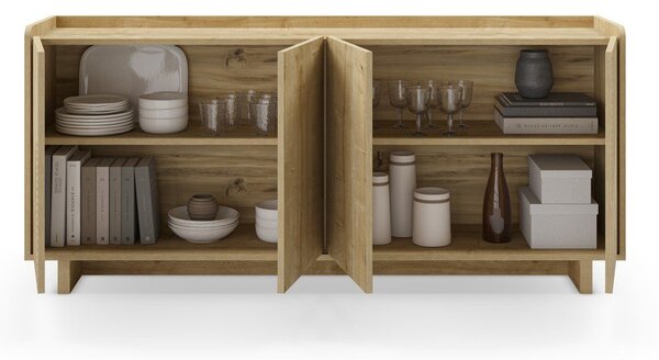 Komoda u dekoru hrasta u prirodnoj boji 180x80x40 cm Daira – Marckeric