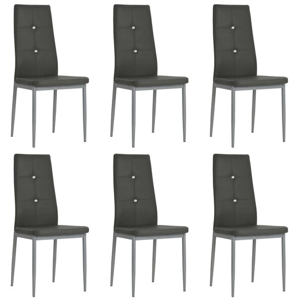 VidaXL Blagovaonske stolice od umjetne kože 6 kom sive