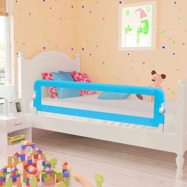 VidaXL Sigurnosna ogradica za dječji krevet 2 kom plava 150 x 42 cm