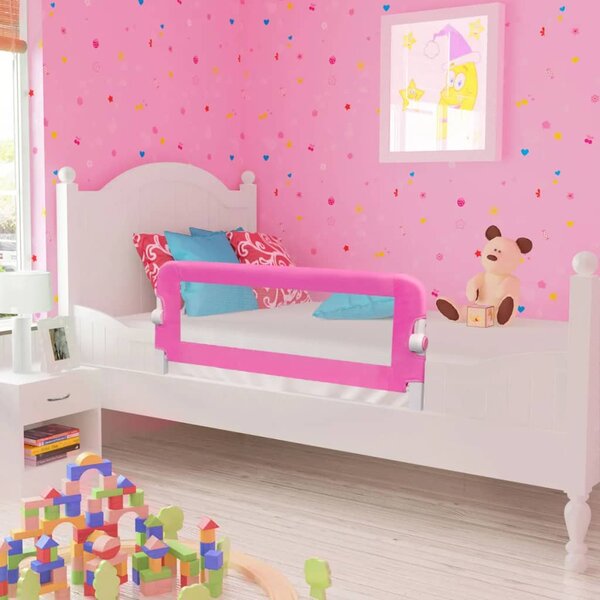 VidaXL Sigurnosna ogradica za dječji krevet 2 kom ružičasta 102 x 42 cm