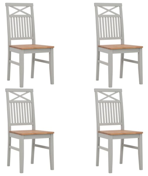 VidaXL Blagovaonske stolice od hrastovine 4 kom sive