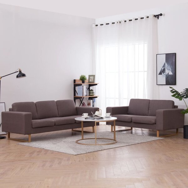 VidaXL 2-dijelni set sofa od tkanine bež