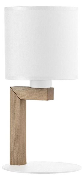 Stolna lampa TROY 1xE27/15W/230V bijela/drvo
