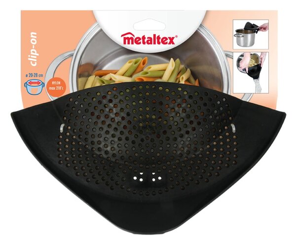 Cjedilo za tjesteninu za lonac Metaltex Clip On, 28 x 13 cm