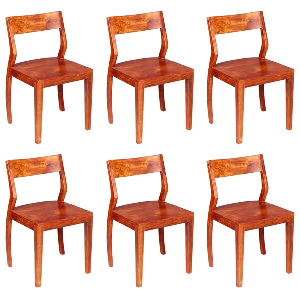 VidaXL Blagovaonske stolice od masivnog bagremovog drva i šišama 6 kom