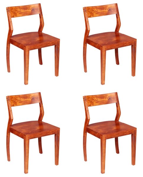 VidaXL Blagovaonske stolice od masivnog bagremovog drva i šišama 4 kom