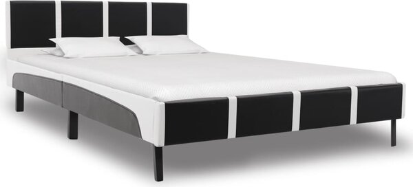VidaXL Okvir za krevet od umjetne kože crno-bijeli 160 x 200 cm