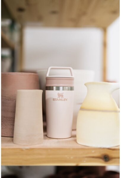 Svijetlo ružičasta termo šalica od nehrđajućeg čelika 350 ml Café-To-Go Rose Quartz – Stanley