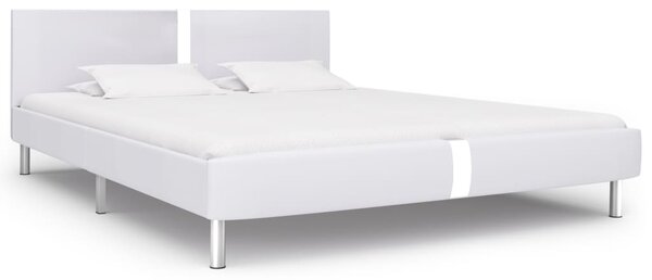 VidaXL Okvir za krevet od umjetne kože bijeli 160 x 200 cm