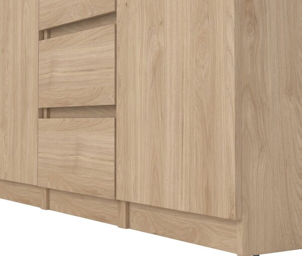 Komoda u dekoru hrasta u prirodnoj boji 121x91x50 cm Naia – Tvilum