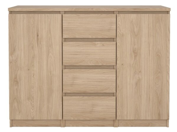Komoda u dekoru hrasta u prirodnoj boji 121x91x50 cm Naia – Tvilum