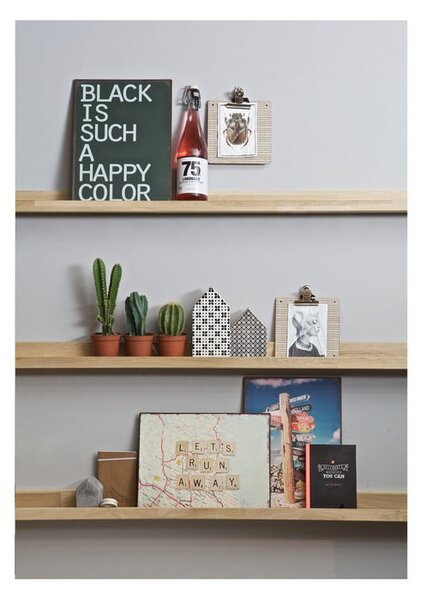 Polica za fotografije od punog hrasta u prirodnoj boji 100 cm Photoframe – vtwonen