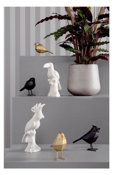 Crna dekorativna skulptura PT LIVING Bird Small Statue