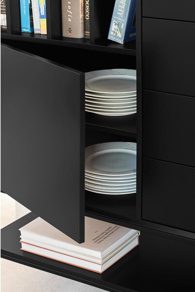 Crna komoda 166x98x45 cm Platt – Teulat