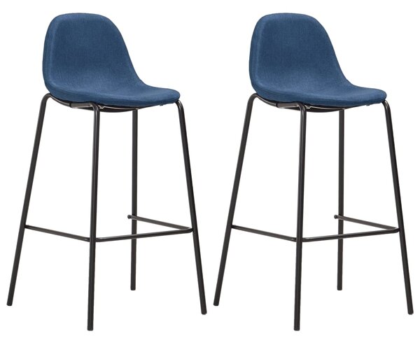 VidaXL Barske stolice od tkanine 2 kom plave