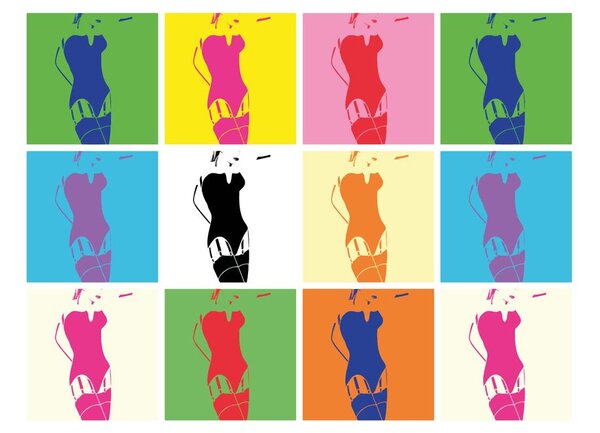 Tapeta pop art šarm žene