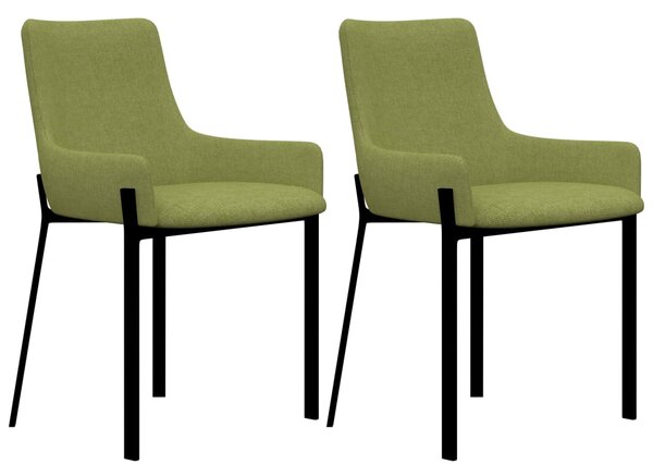 VidaXL Blagovaonske stolice od tkanine 2 kom zelene