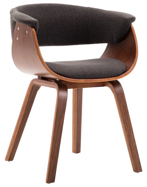 VidaXL Blagovaonska stolica od savijenog drva i tkanine siva