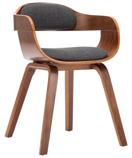VidaXL Blagovaonska stolica od tkanine i savijenog drva tamnosiva