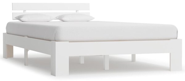 VidaXL Okvir za krevet od masivne borovine bijeli 140 x 200 cm