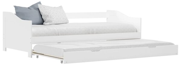 VidaXL Okvir za krevet na razvlačenje od borovine bijeli 90 x 200 cm