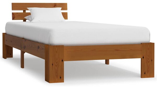 VidaXL Okvir za krevet od masivne borovine boja meda 100 x 200 cm