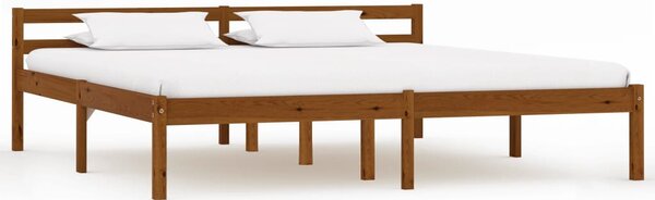 VidaXL Okvir za krevet od masivne borovine boja meda 160 x 200 cm